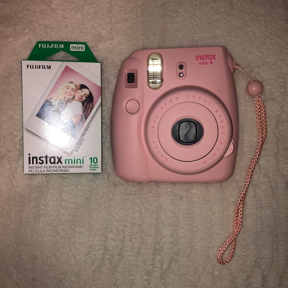 Candy pink 🌸 Polaroid Instax Mini 8 Fujifilm Camera + film and picture album!
